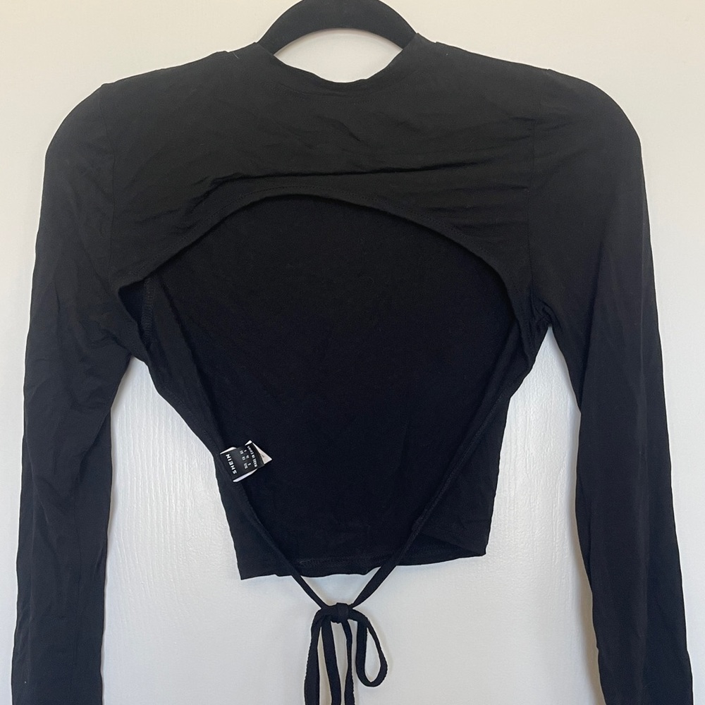Black Long Sleeve with open back